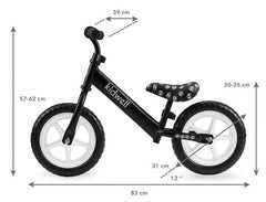 Bicicleta sin pedales Kidwell Rebel Panda ROBIREL05A0 negro