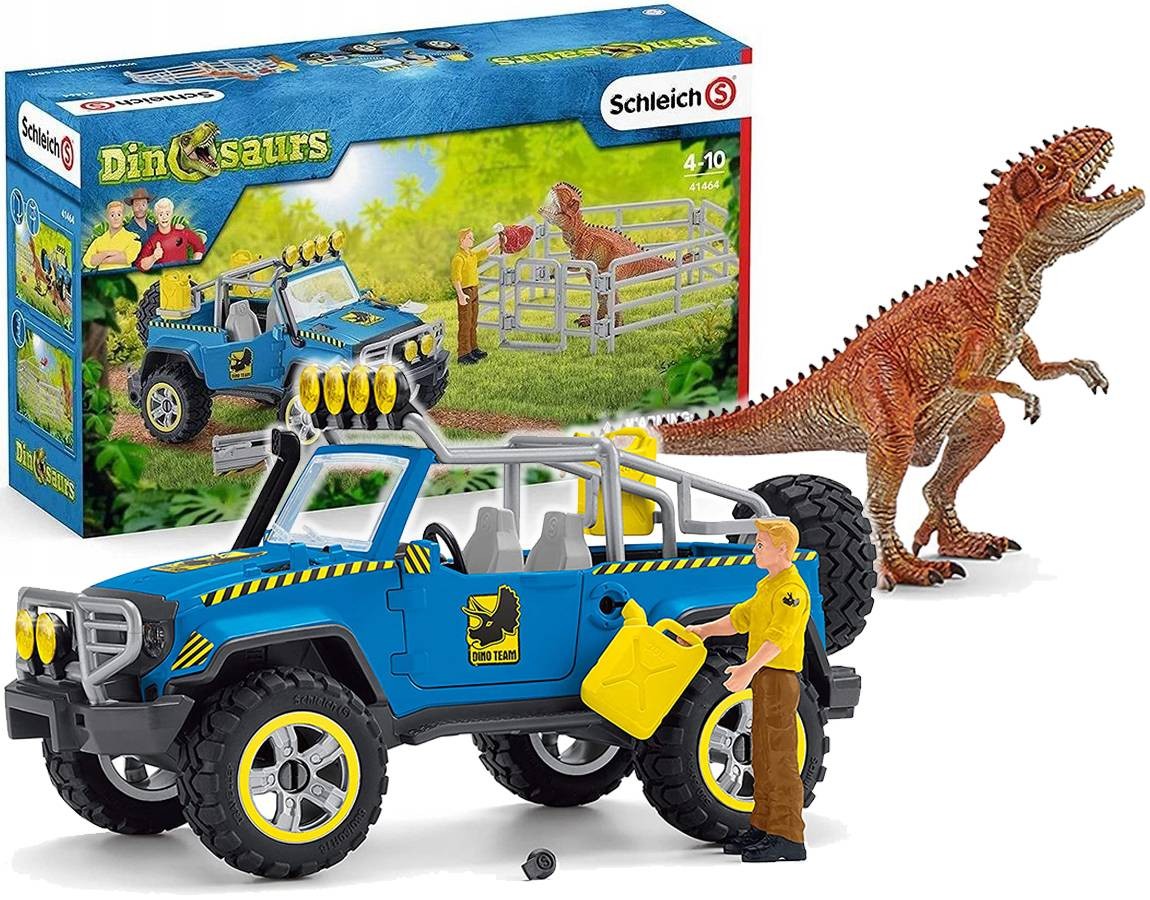 Schleich 41464 Coche todoterreno con espacio para un dinosaurio Dinosaurios