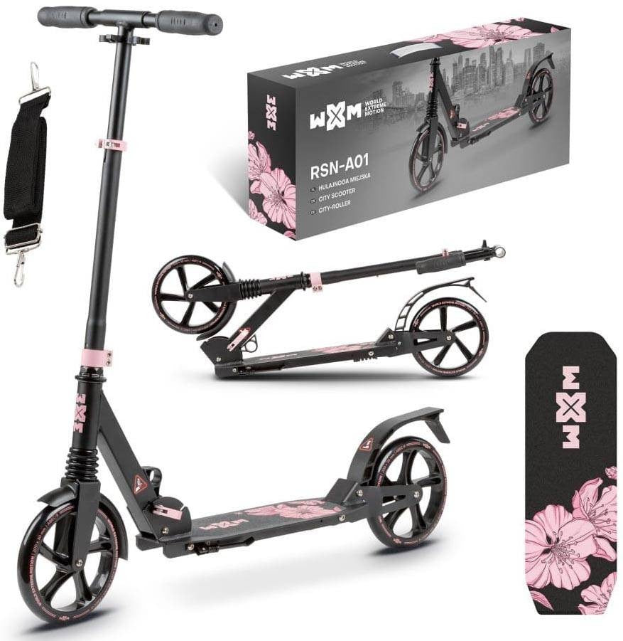 WXM Scooter urbano plegable Amortiguadores RSN-A01 Rosa