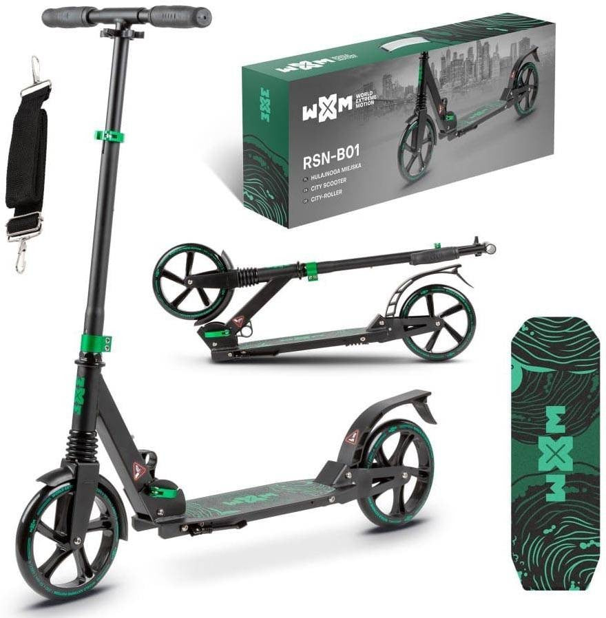 WXM Scooter urbano plegable Amortiguadores RSN-B01 Verde