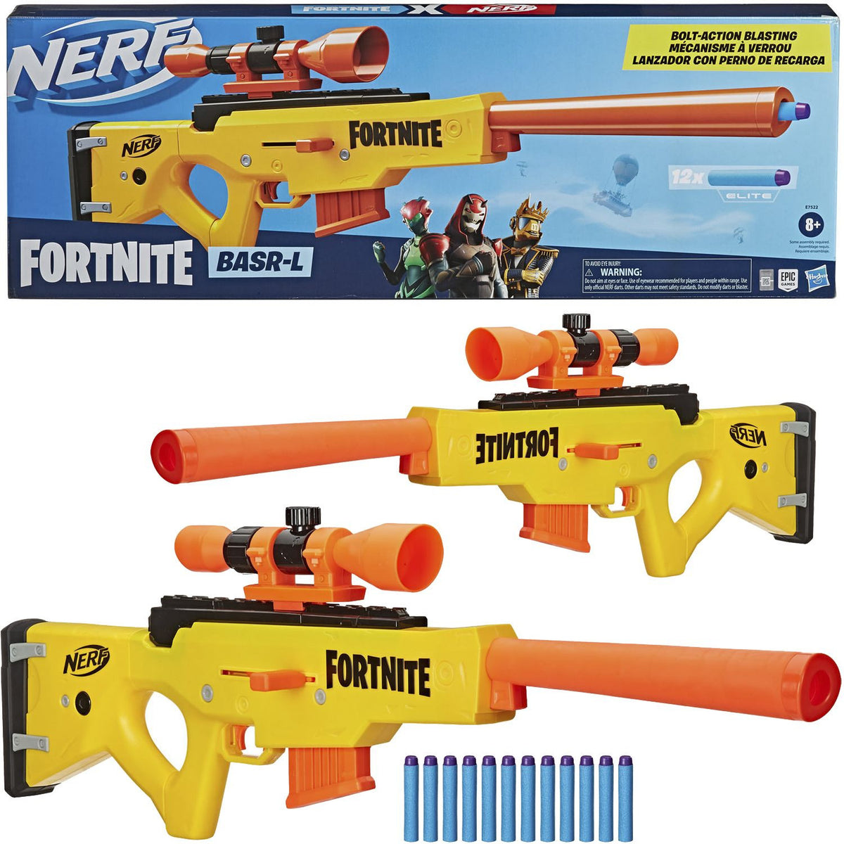 Rifle de francotirador láser Nerf Fortnite BASR-L E7522