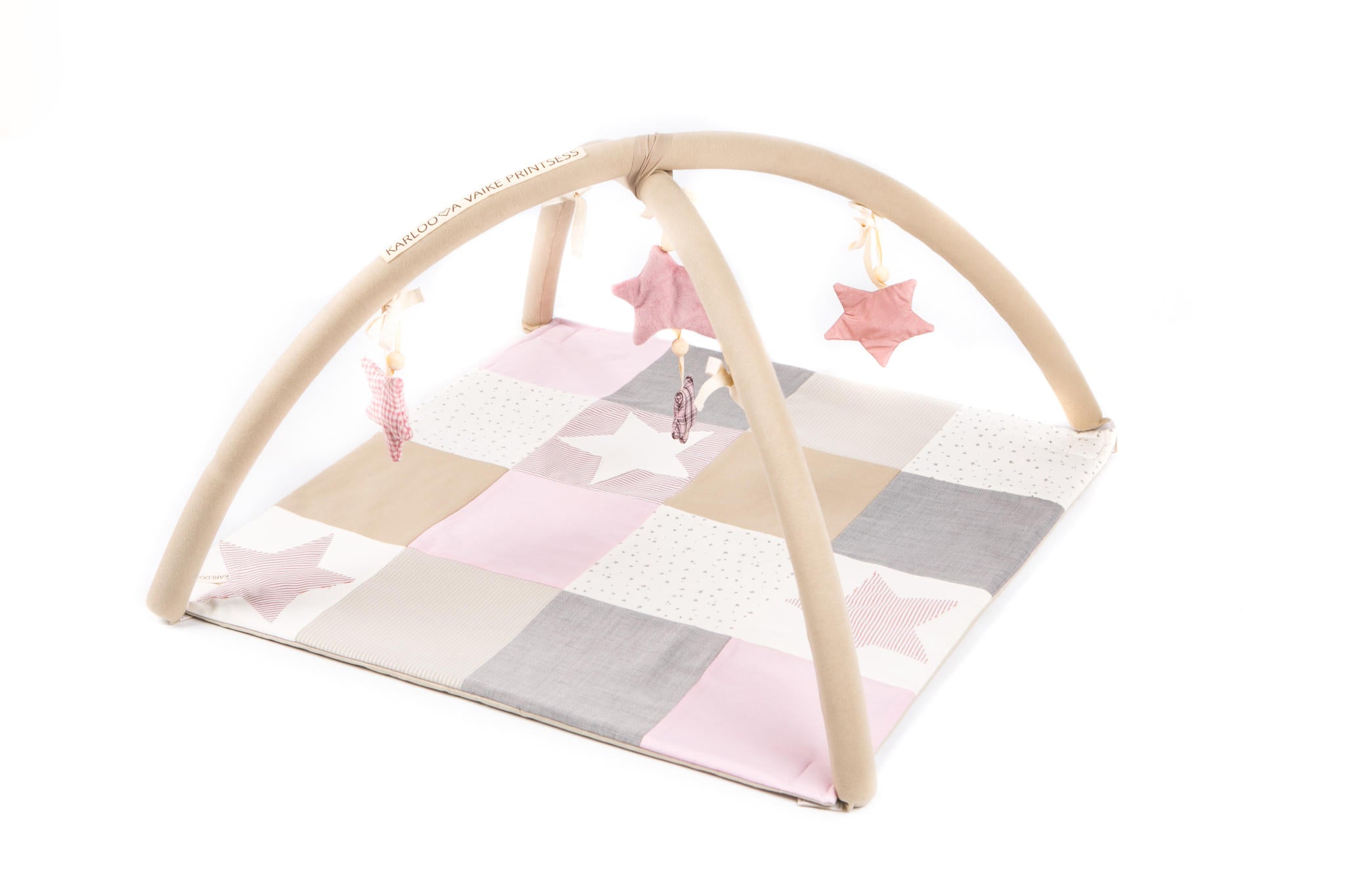 Alfombra de actividades para bebé pequeña, 80x80 cm - Rosa - ZuriBoo