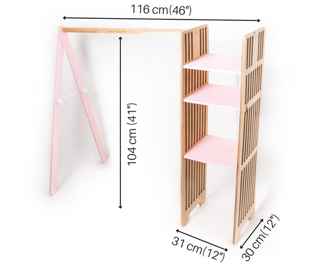 Perchero de madera para ropa para niños - ZuriBoo