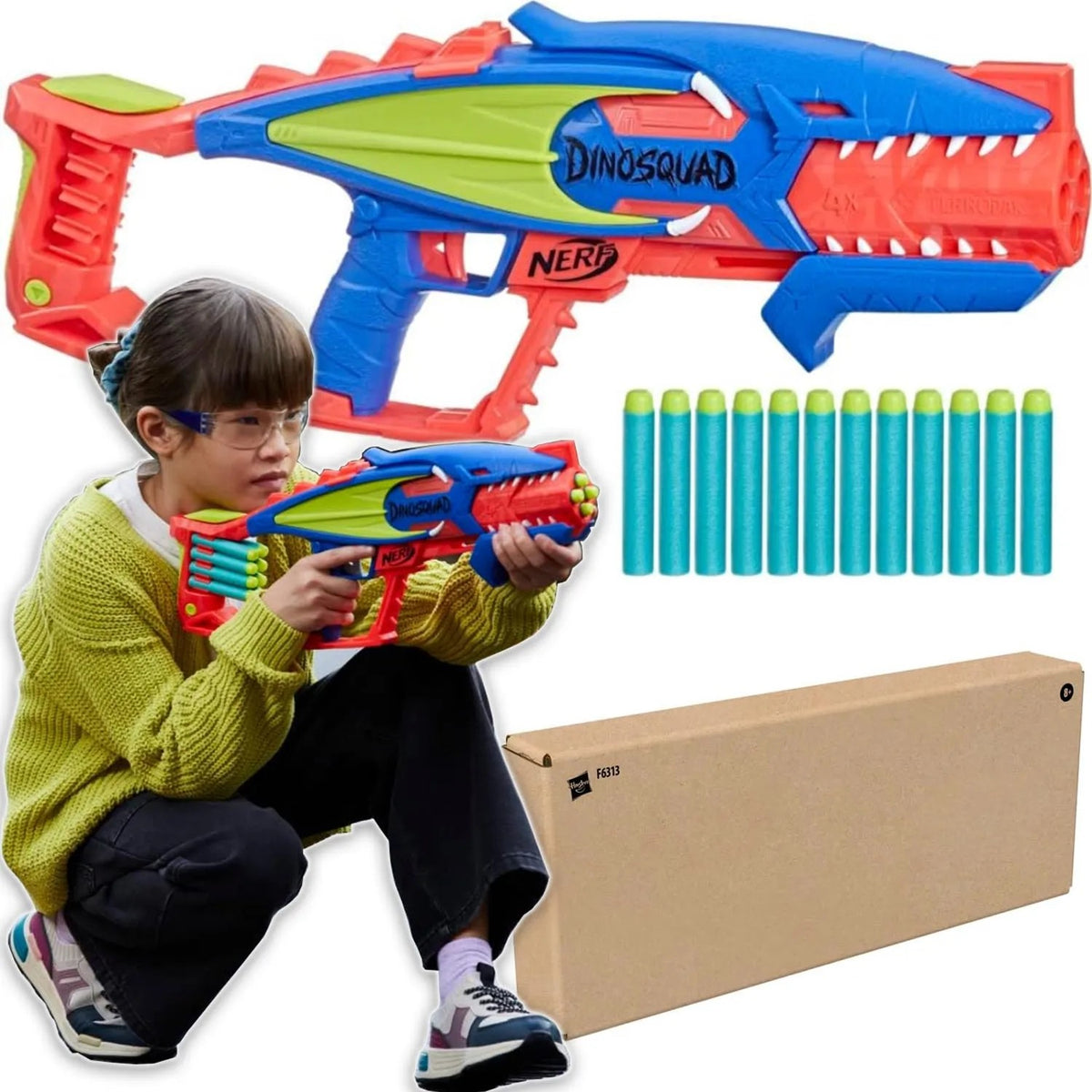 NERF DinoSquad Terrodak 12 dardos F6313