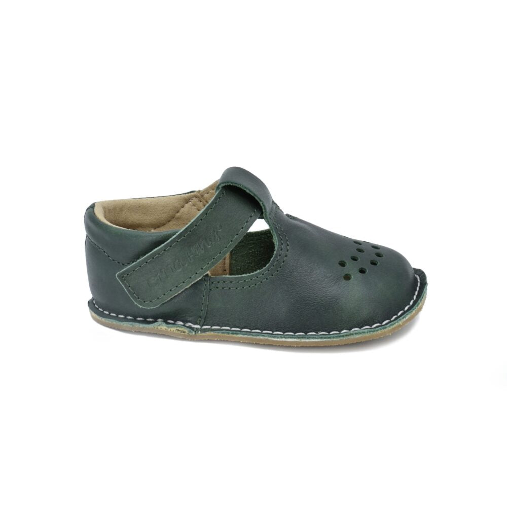 Zapatos Niños Piel Lusti - Verde Oscuro - ZuriBoo