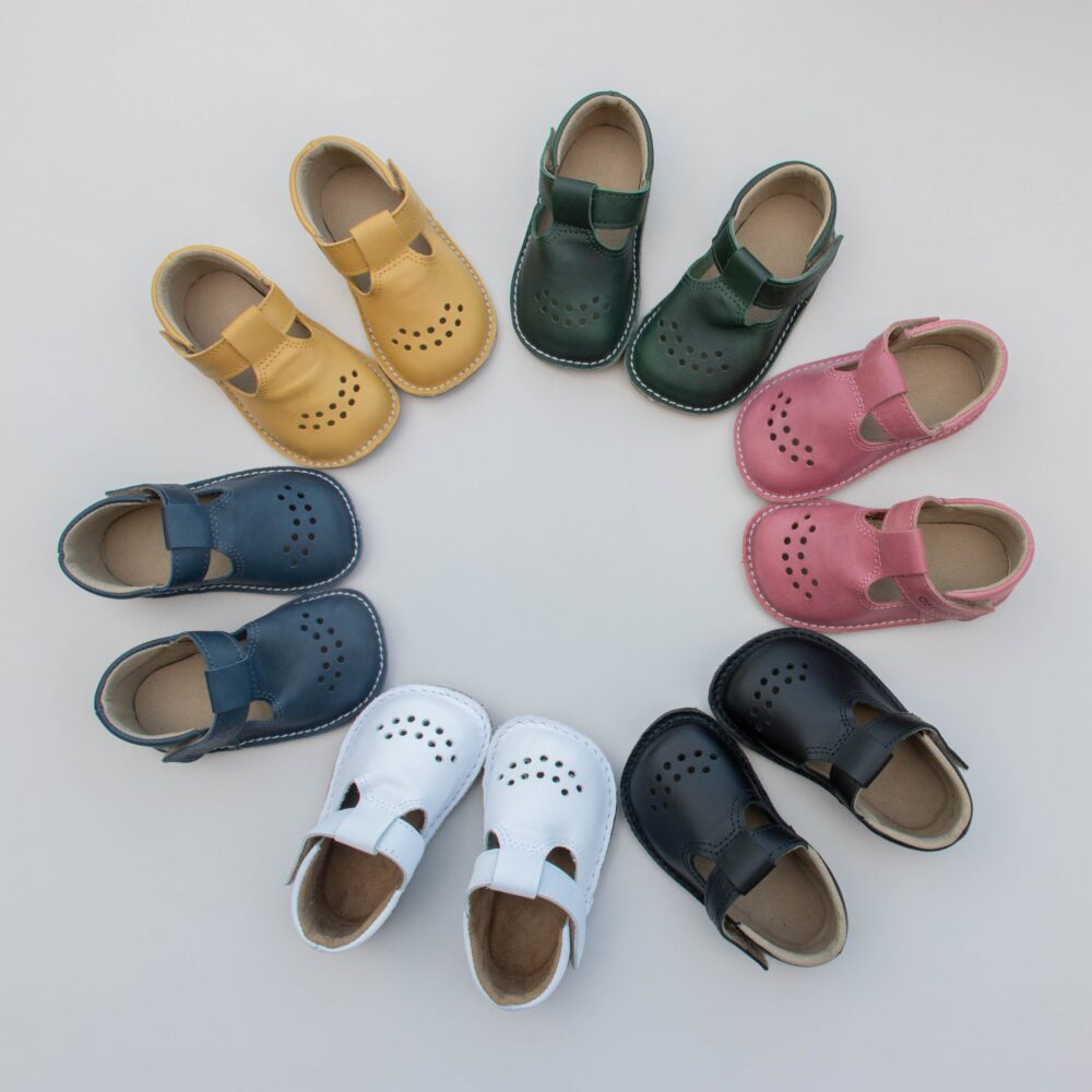 Zapatos Niños Piel Lusti - Verde Oscuro - ZuriBoo