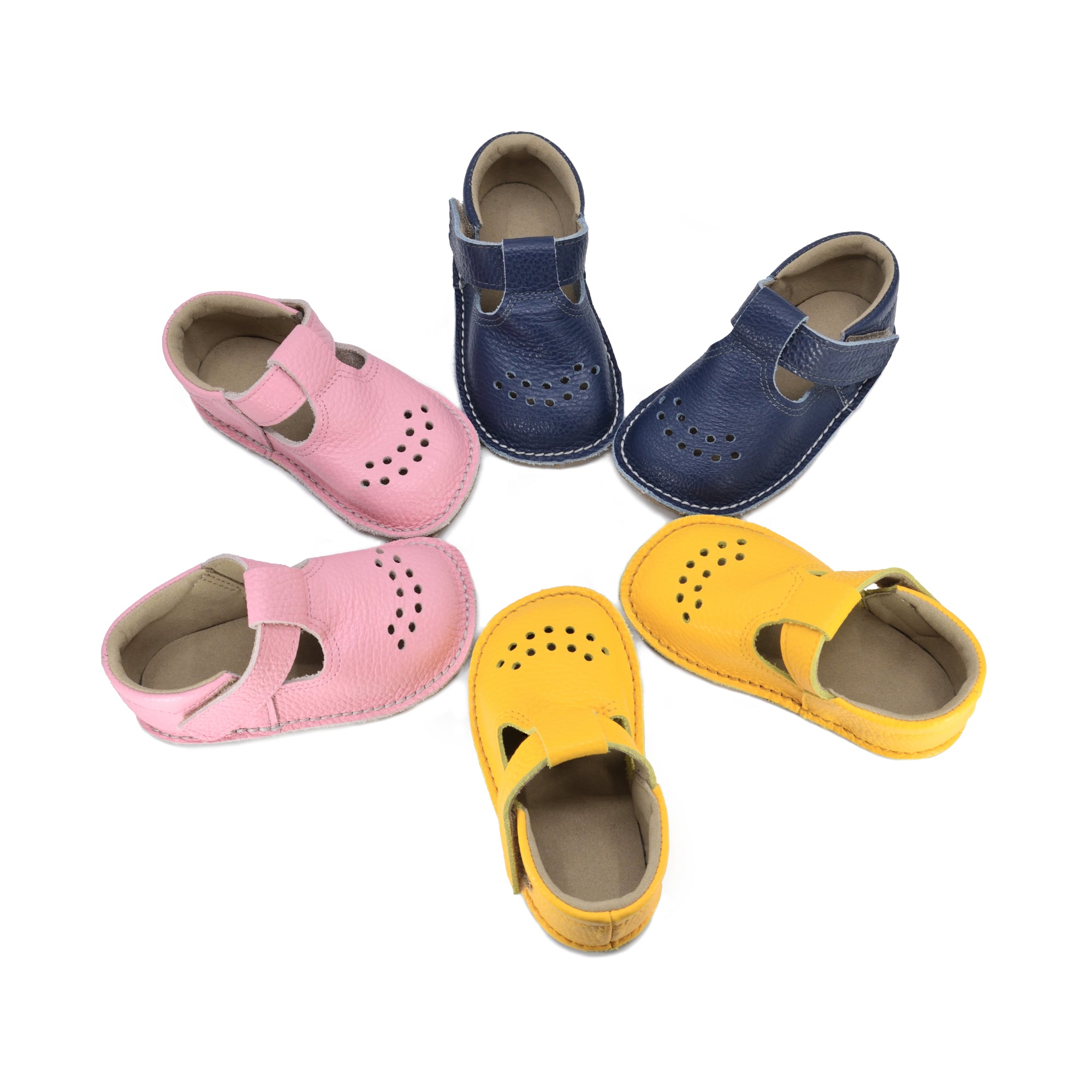 Zapatos Niños Piel Lusti - Amarillo - ZuriBoo