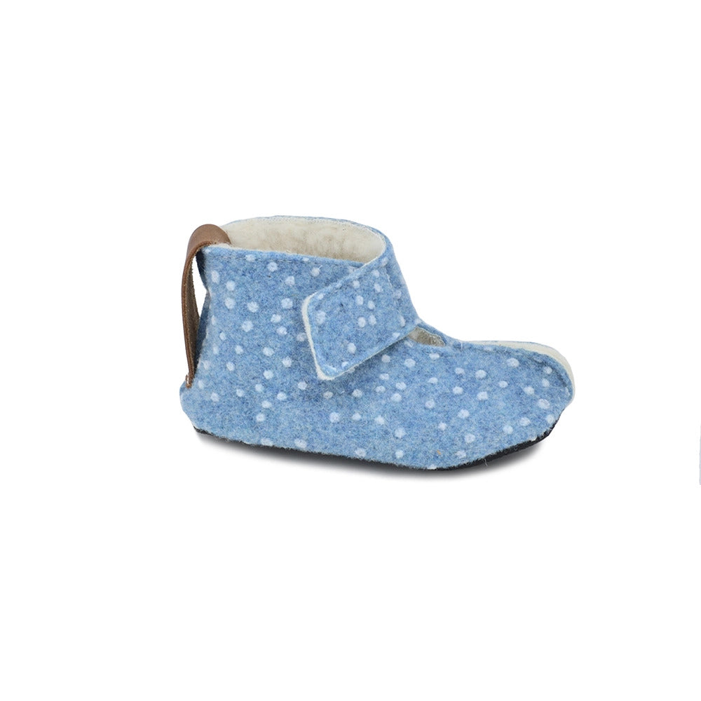 Pantuflas Infantiles KAKU Azul Lunares - ZuriBoo