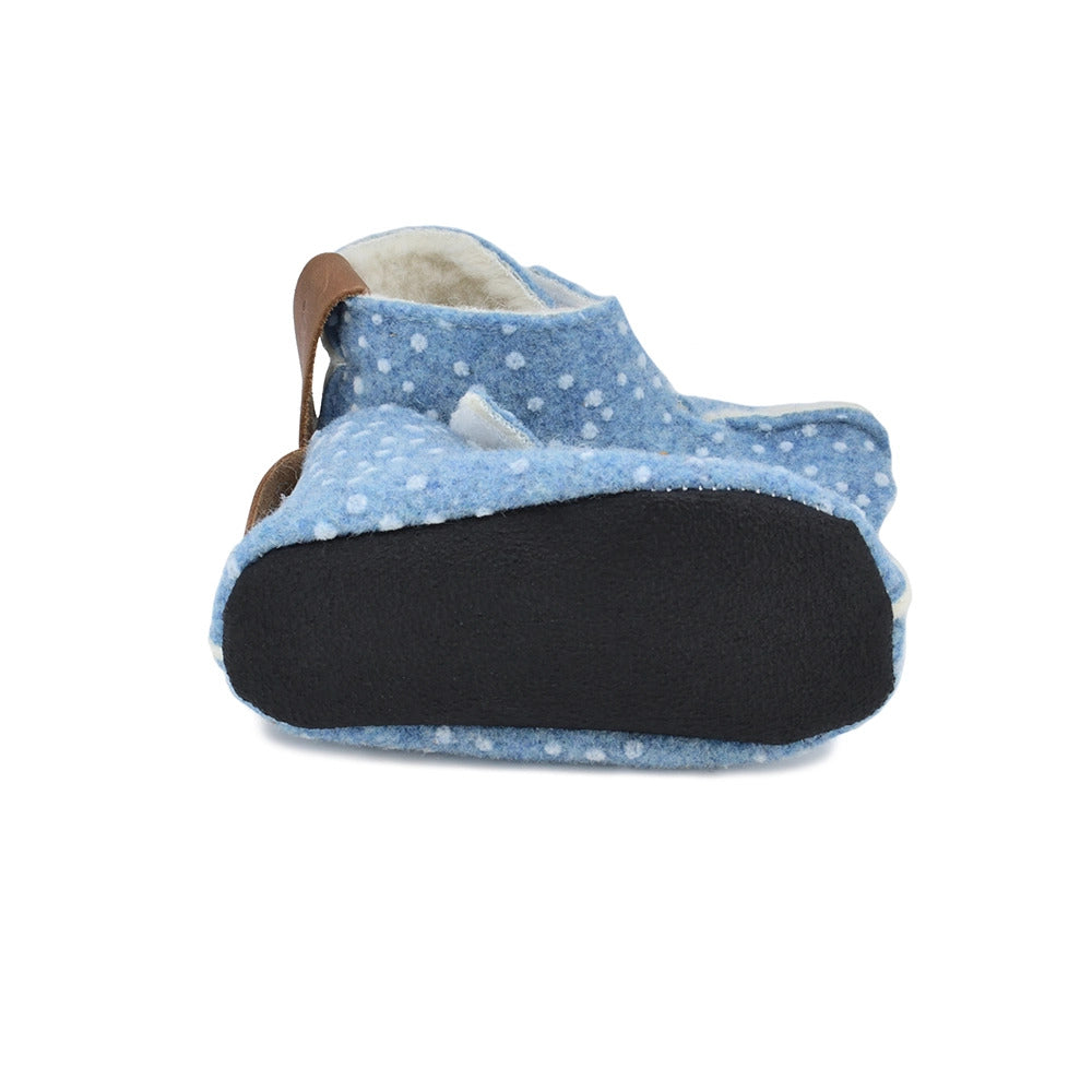 Pantuflas Infantiles KAKU Azul Lunares - ZuriBoo