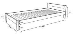 Cama infantil de madera 190x90 cm