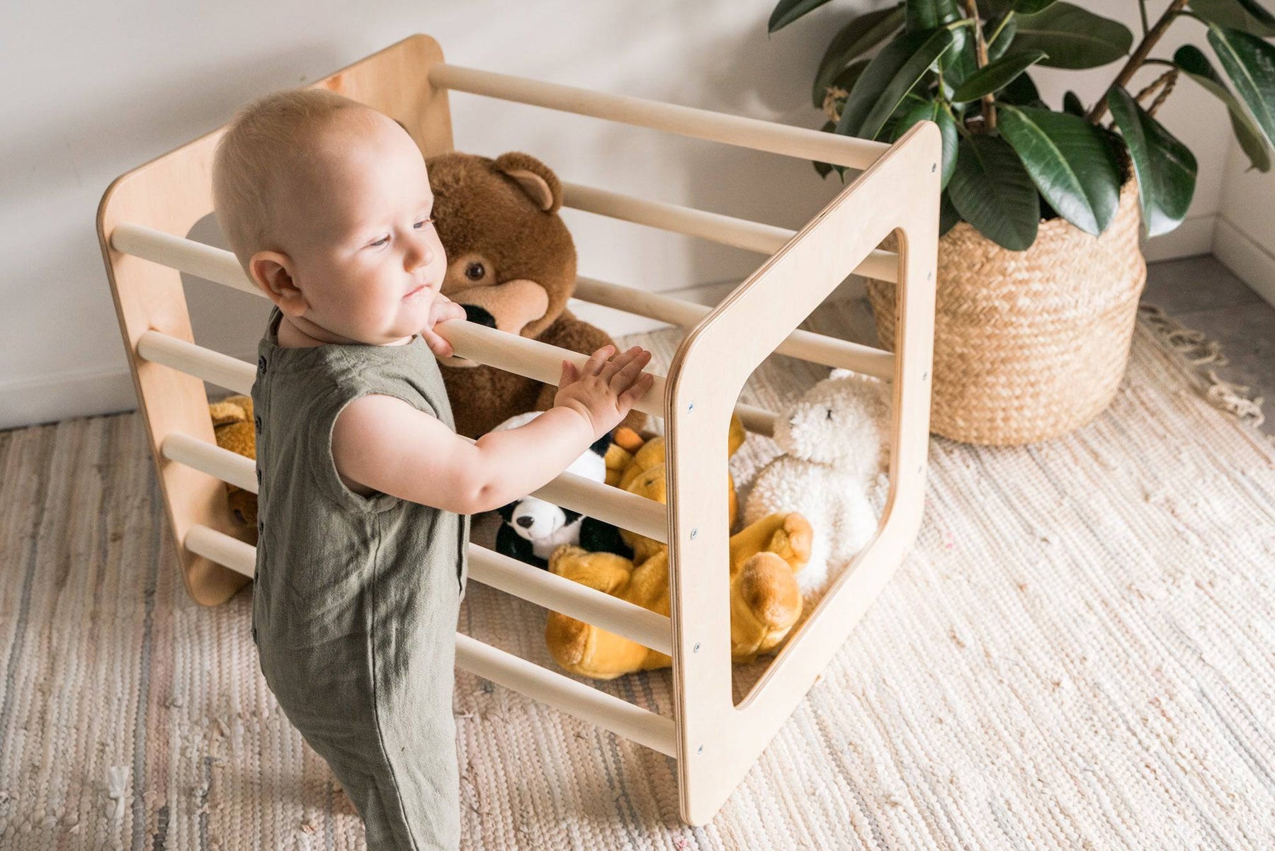 Estructura de barras para escalar para niños pequeños/Gimnasio cuadrado - ZuriBoo