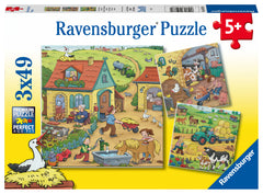 Ravensburger Puzzle 3X49 Ud En La Granja