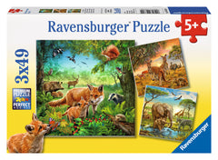 Ravensburger Puzzle 3x49 ud Mundo Animales