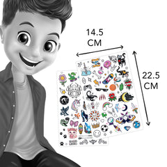 Buki Set De Tatuajes Lavables Que Brillan En La Oscuridad 75 Ud