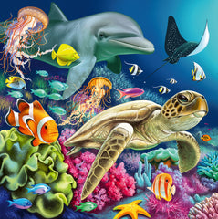 Puzzle Ravensburger 3X49 Ud Animales Marinos