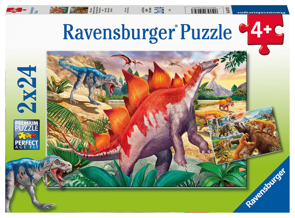 Ravensburger Puzzle 2X24 Pz Dinosaurios