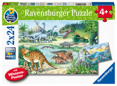 Ravensburger Puzzle 2X24 Pz Dinosaurios