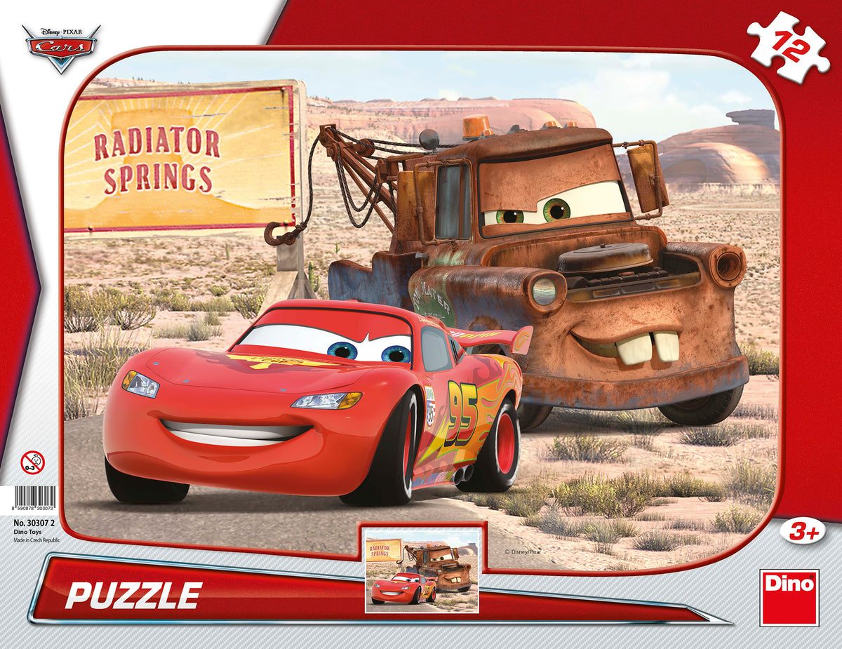 Rompecabezas Con Marco De Dinosaurio De 12 Piezas, Disney Cars