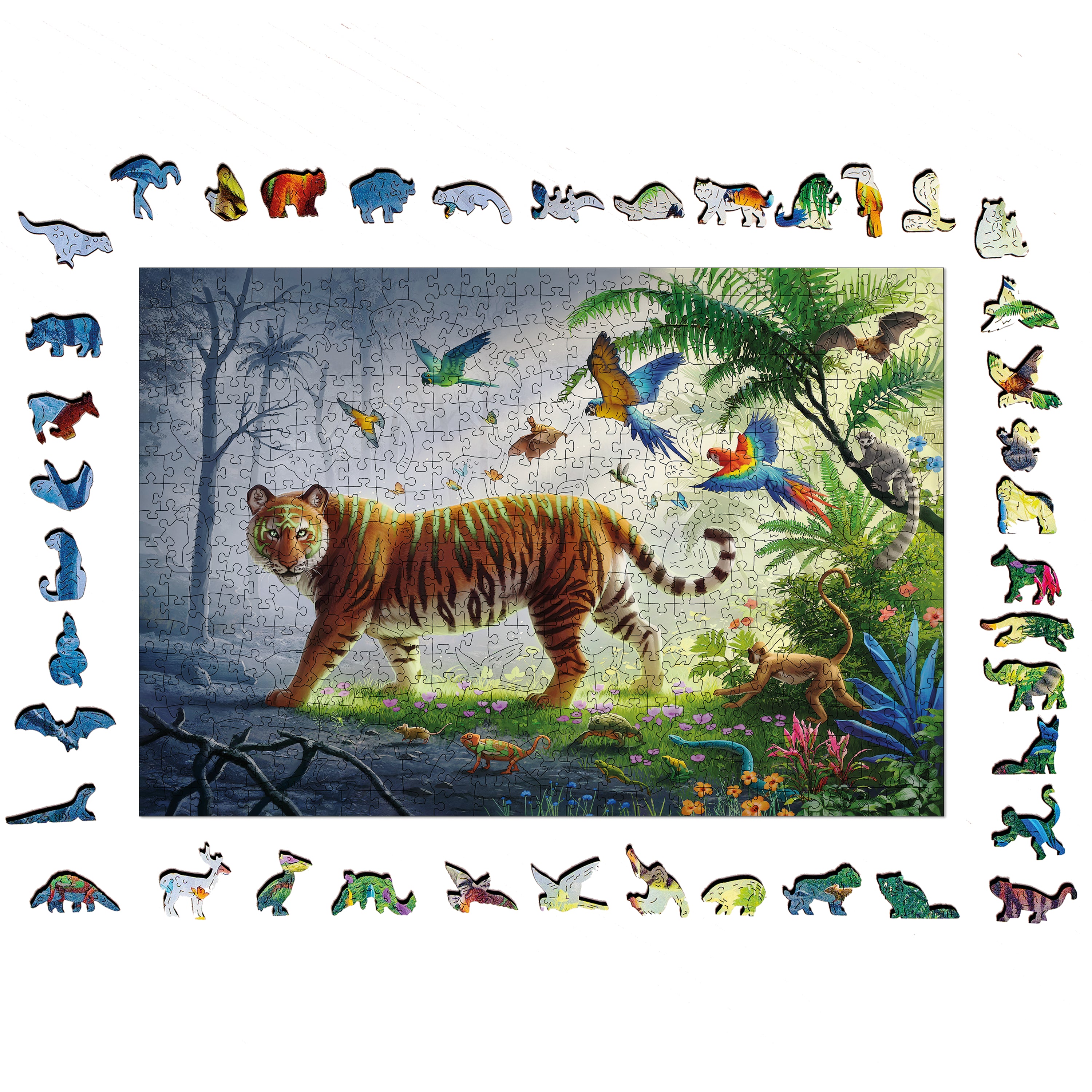 Ravensburger Puzzle De Madera 500 Piezas Tigre En La Jungla