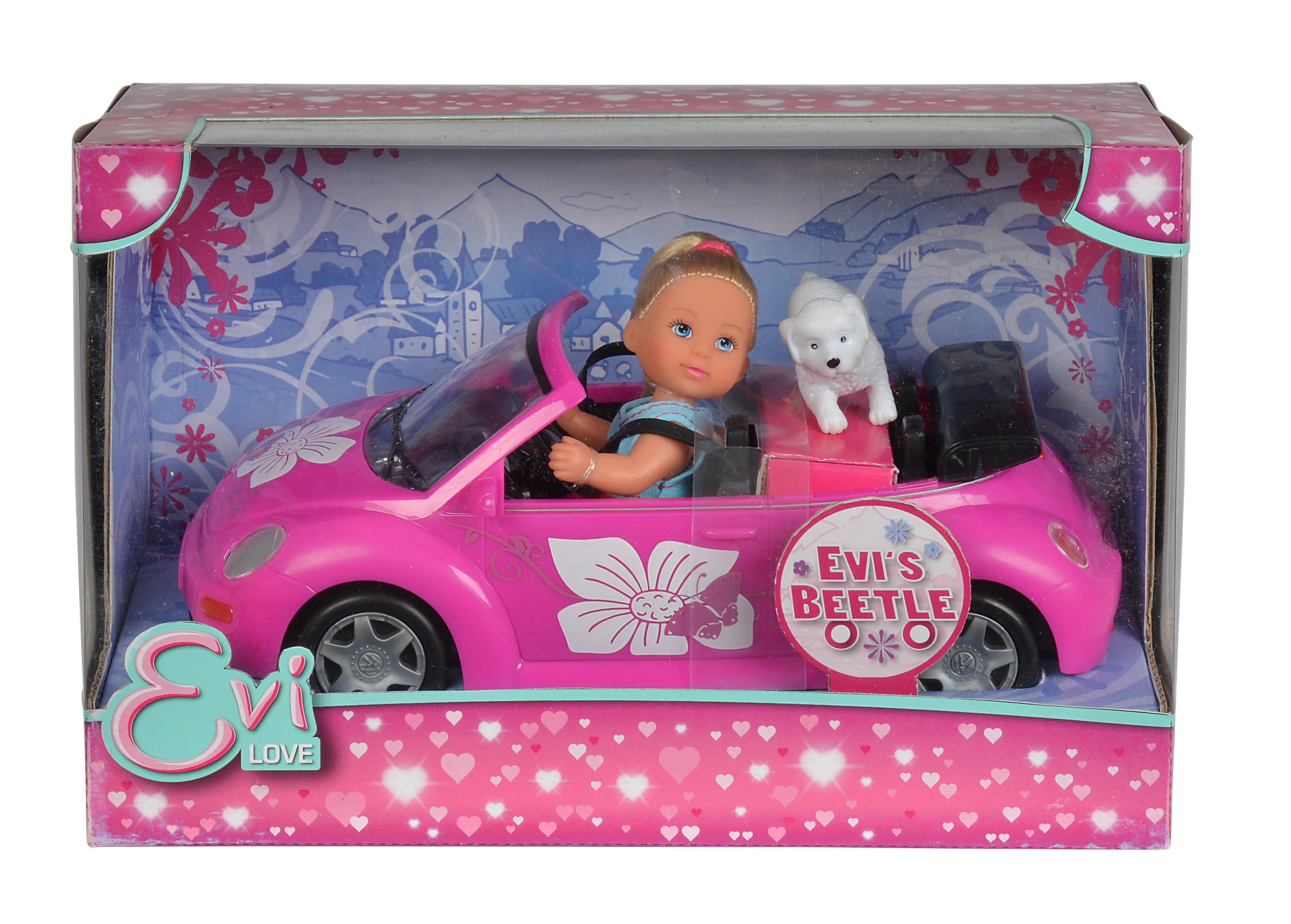 Muñeca Simba Evi Con Coche