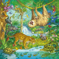 Ravensburger Puzzle 3X49 Pz Diversión En La Selva