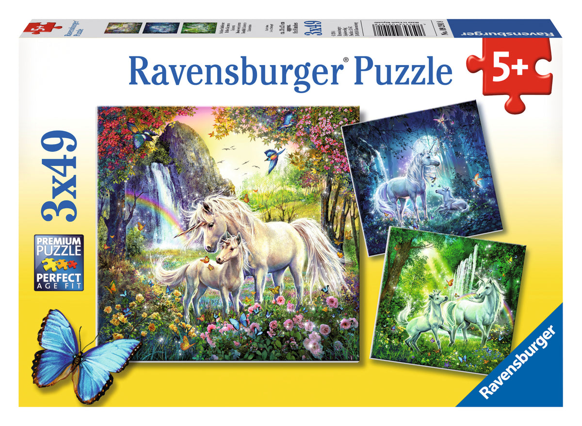 Ravensburger Puzzle 3X49 Ud Hermosos Unicornios