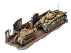 Modelo De Plástico Revell Char. B.1 Bis Y Renault Ft.17 1:76