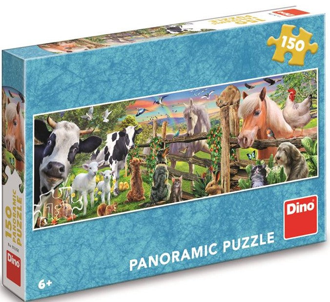 Puzzle panorámico dinosaurio 150 piezas Granja