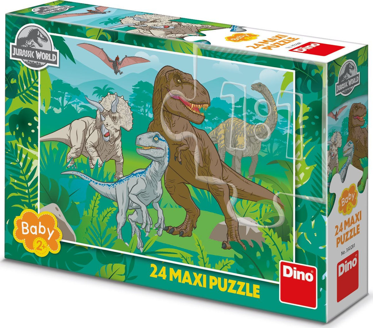 Dino Puzzle 24 Pc, El Mundo De Los Dinosaurios