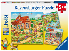 Ravensburger Puzzle 3X49 Ud Vacaciones En El Campo