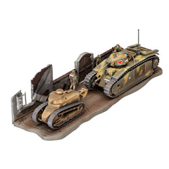 Modelo De Plástico Revell Char. B.1 Bis Y Renault Ft.17 1:76