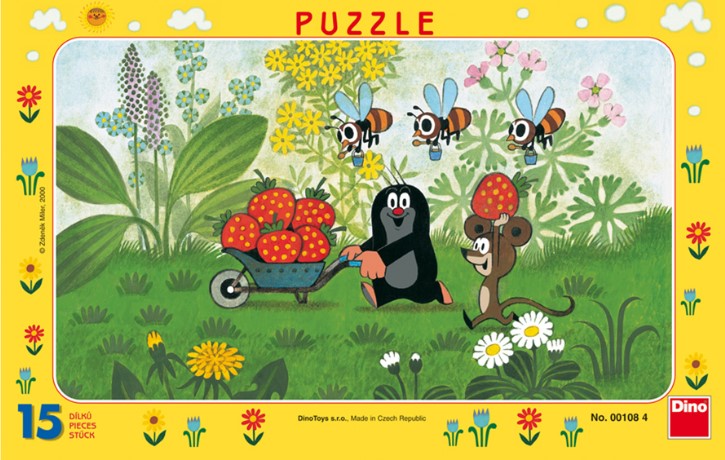 Puzzle Con Marco De Dinosaurio, 15 Piezas, Pequeño