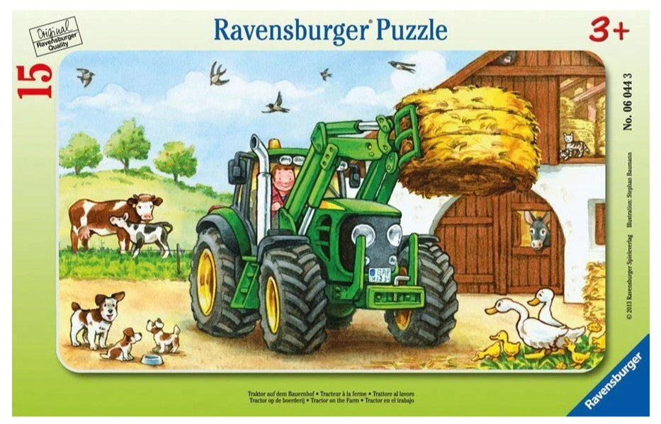 Ravensburger Puzzle De Estructura Pequeña, 15 Piezas, Tractor