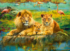 Ravensburger Puzzle 500 Piezas Leones En La Sabana \N