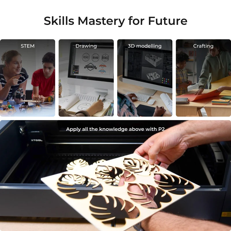 Paquete Educativo De Corte Láser Xtool P2