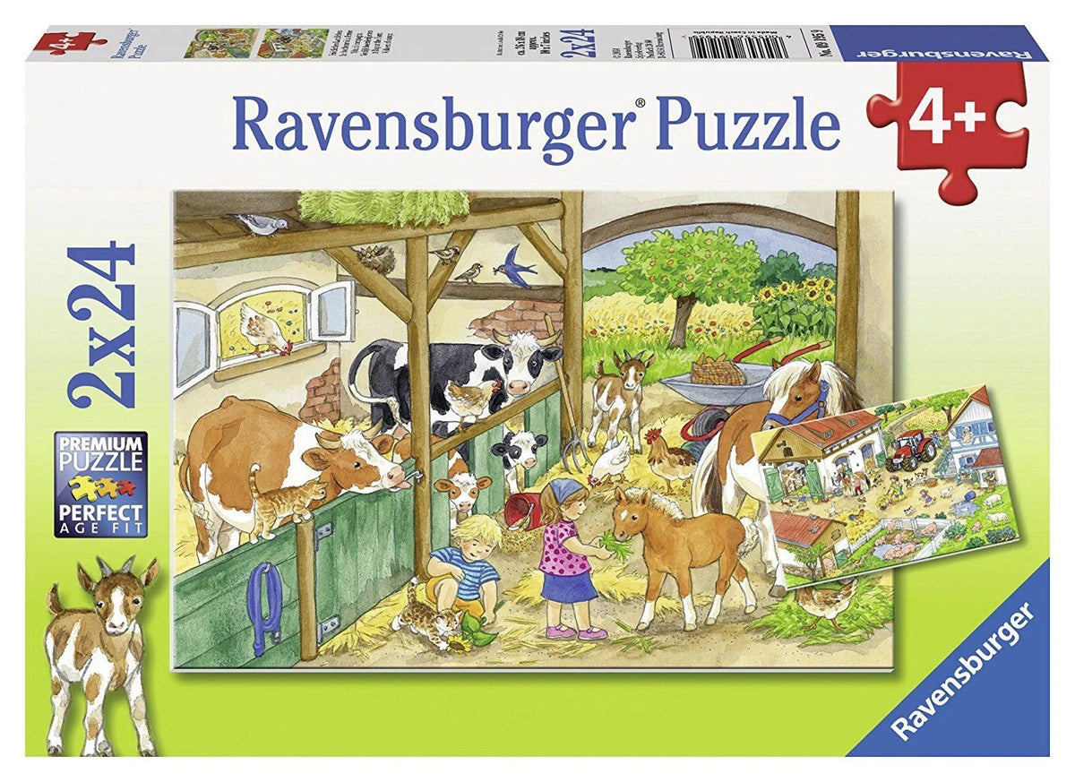 Ravensburger Puzzle 2X24 Pc Feliz Vida En El Campo