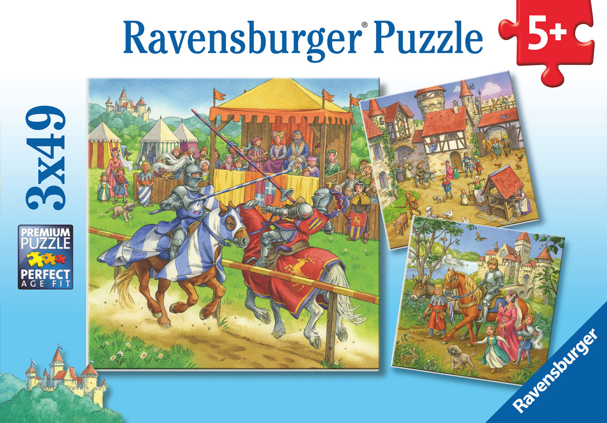 Ravensburger Puzzle 3X49 Pc El Torneo Del Caballero