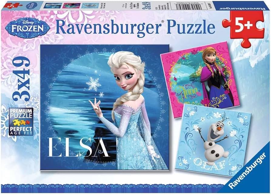 Ravensburger Puzzle 3X49 Ud Frozen Elsa, Anna Y Olaf