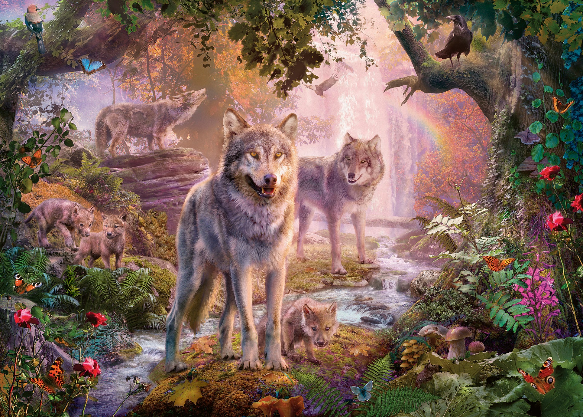 Ravensburger Puzzle 1000 Piezas Lobos De Verano\N