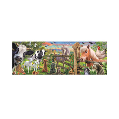 Puzzle panorámico dinosaurio 150 piezas Granja