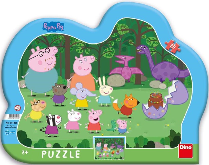 Dino Frame Puzzle Silueta 25 Piezas Pig Peppa