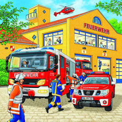 Ravensburger Puzzle 3X49 Pc Carrera De Bomberos