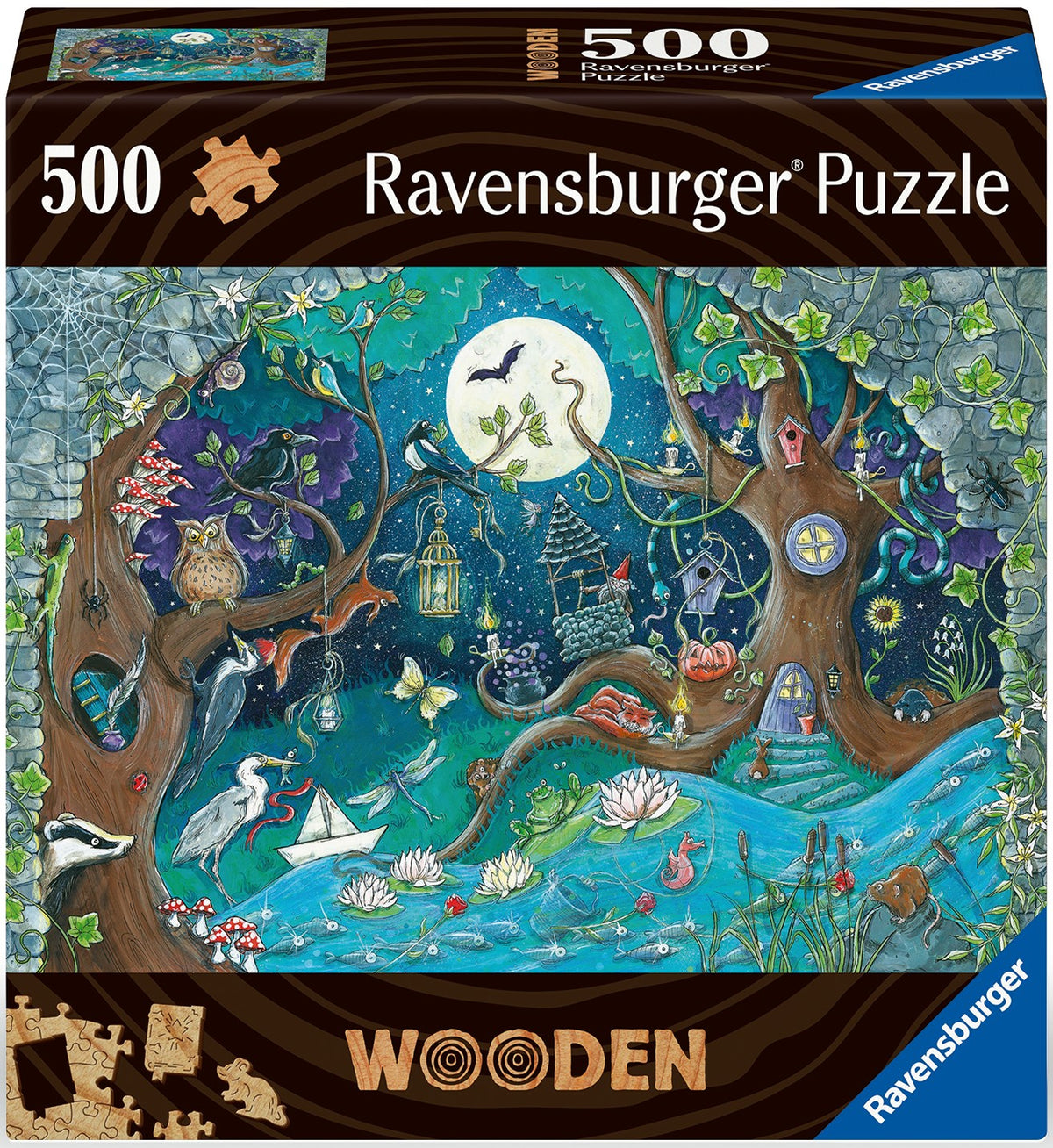 Ravensburger Puzzle De Madera 500 Piezas Bosque De Fantasía