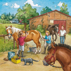 Ravensburger Puzzle 3X49 Pc Un Día Con Caballos Puzzle