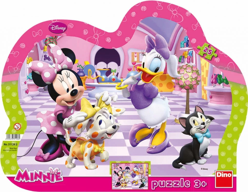 Dino Frame Puzzle Silueta 25 Piezas, Disney Minnie