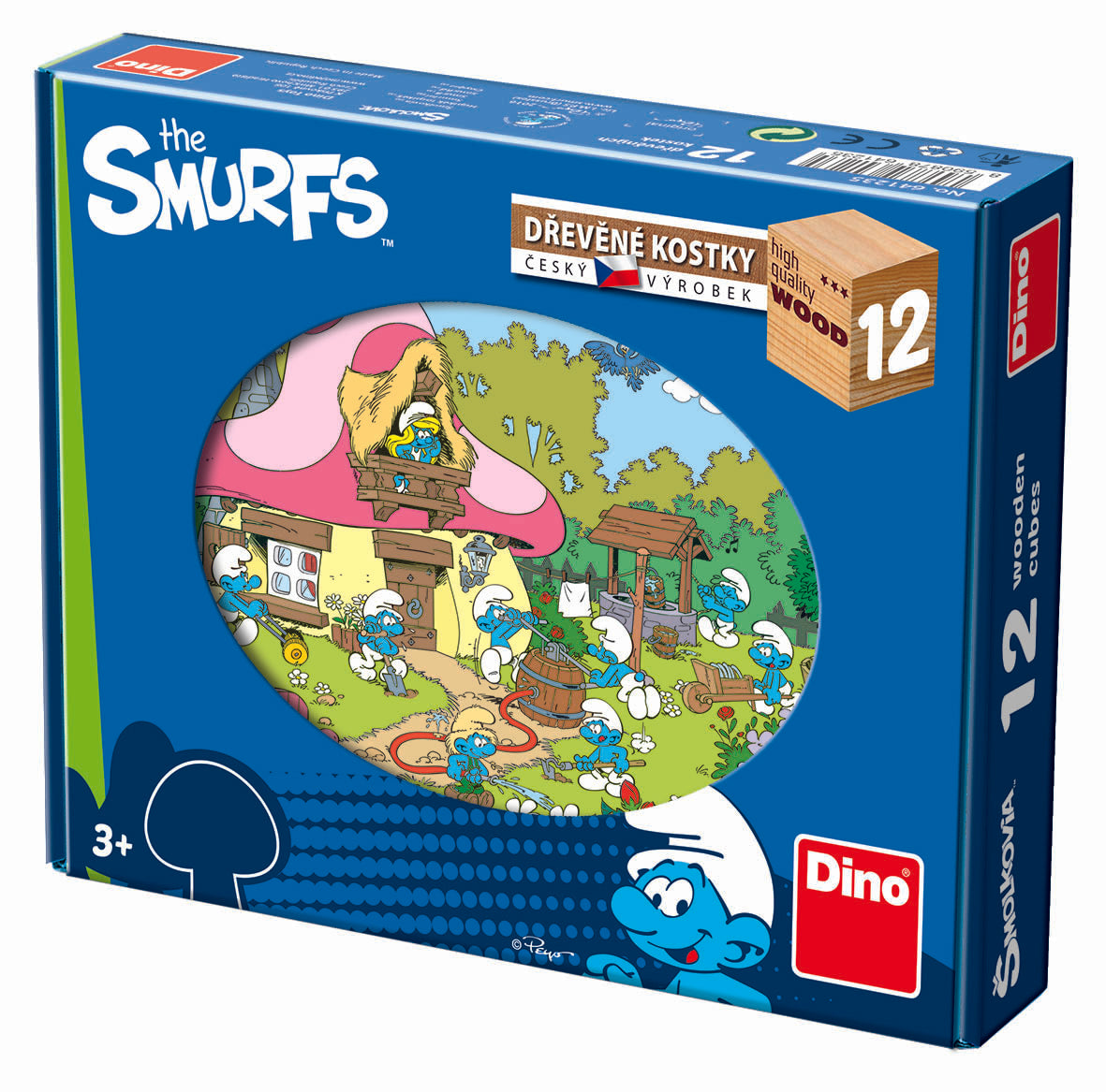 Puzzle Dino Cube 12 Piezas Los Pitufos