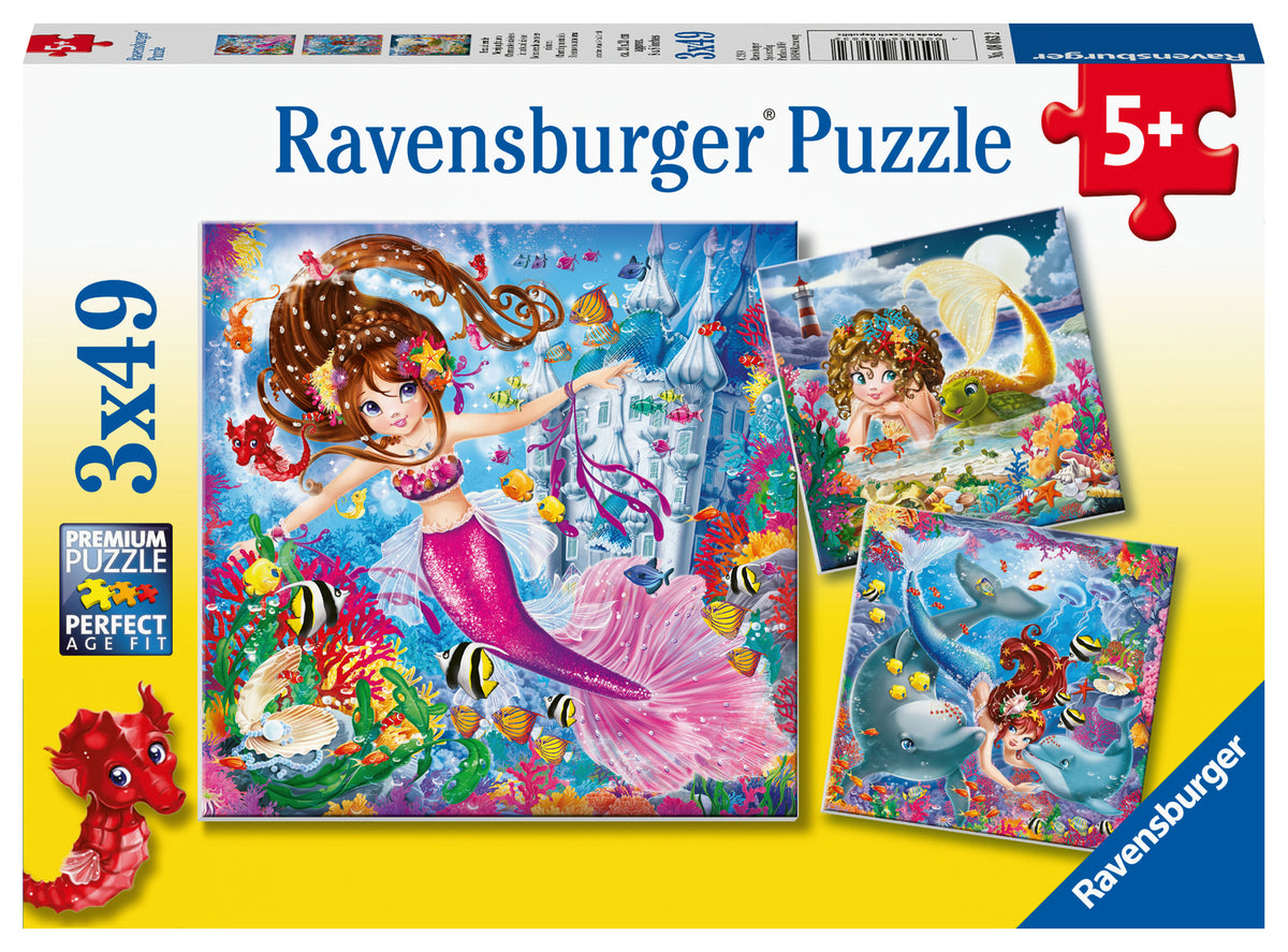 Ravensburger Puzzle 3X49 Pc Sirenas Encantadoras