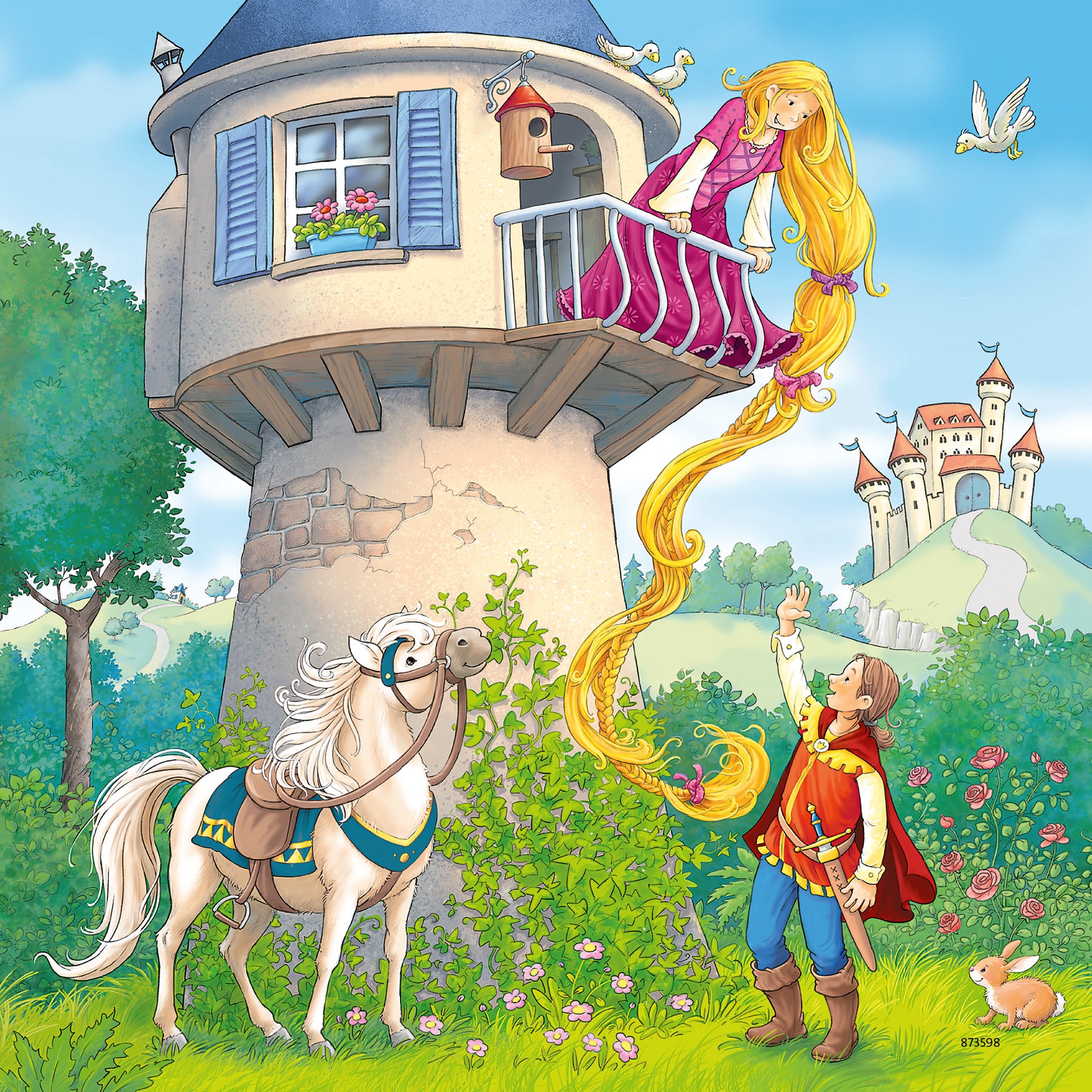 Ravensburger Puzzle 3X49 Pc Rapunzel, Caperucita Roja Y El Rey Rana