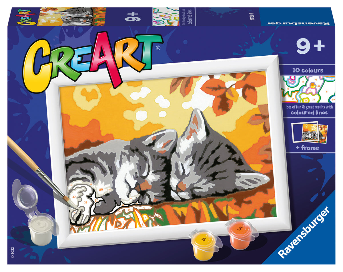 Pintura Por Números Ravensburger Gatos Otoñales