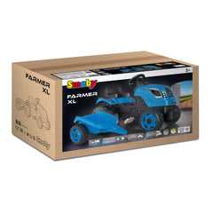 Smoby Traktor Blue Farmer Xl Con Carro